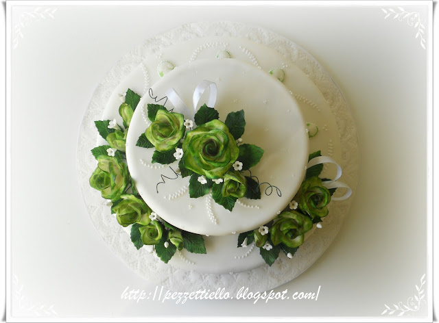 Verdi rose - Green Roses cake, 