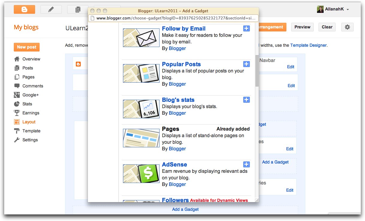 Bling For Your Blog Adding Gadgets on Your Side Bar