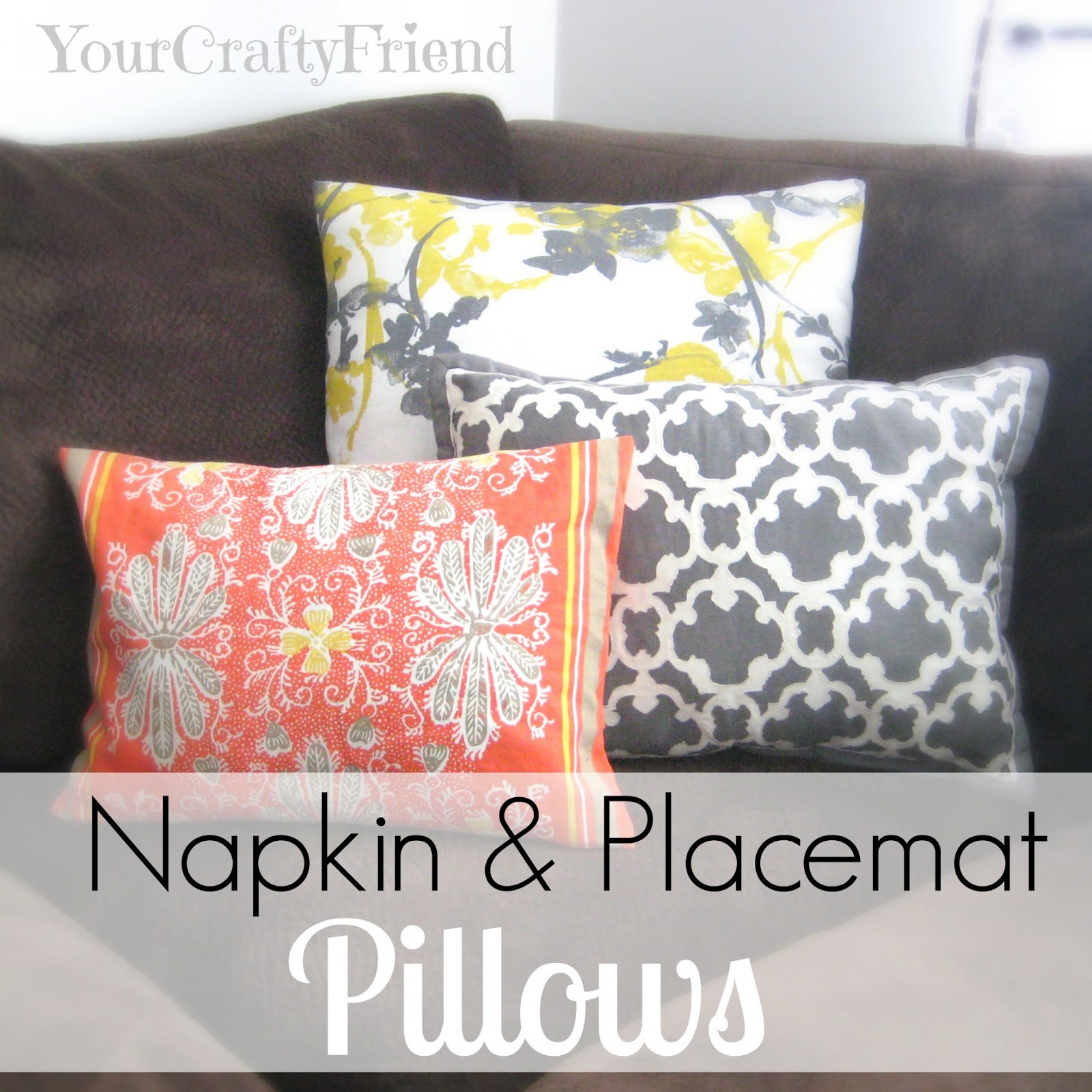 Your Crafty Friend Pillow Update on a Budget