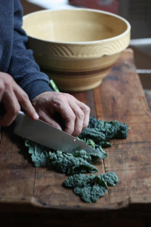 E.A.T. Kale Salad with an Anchovy Lemon Dressing