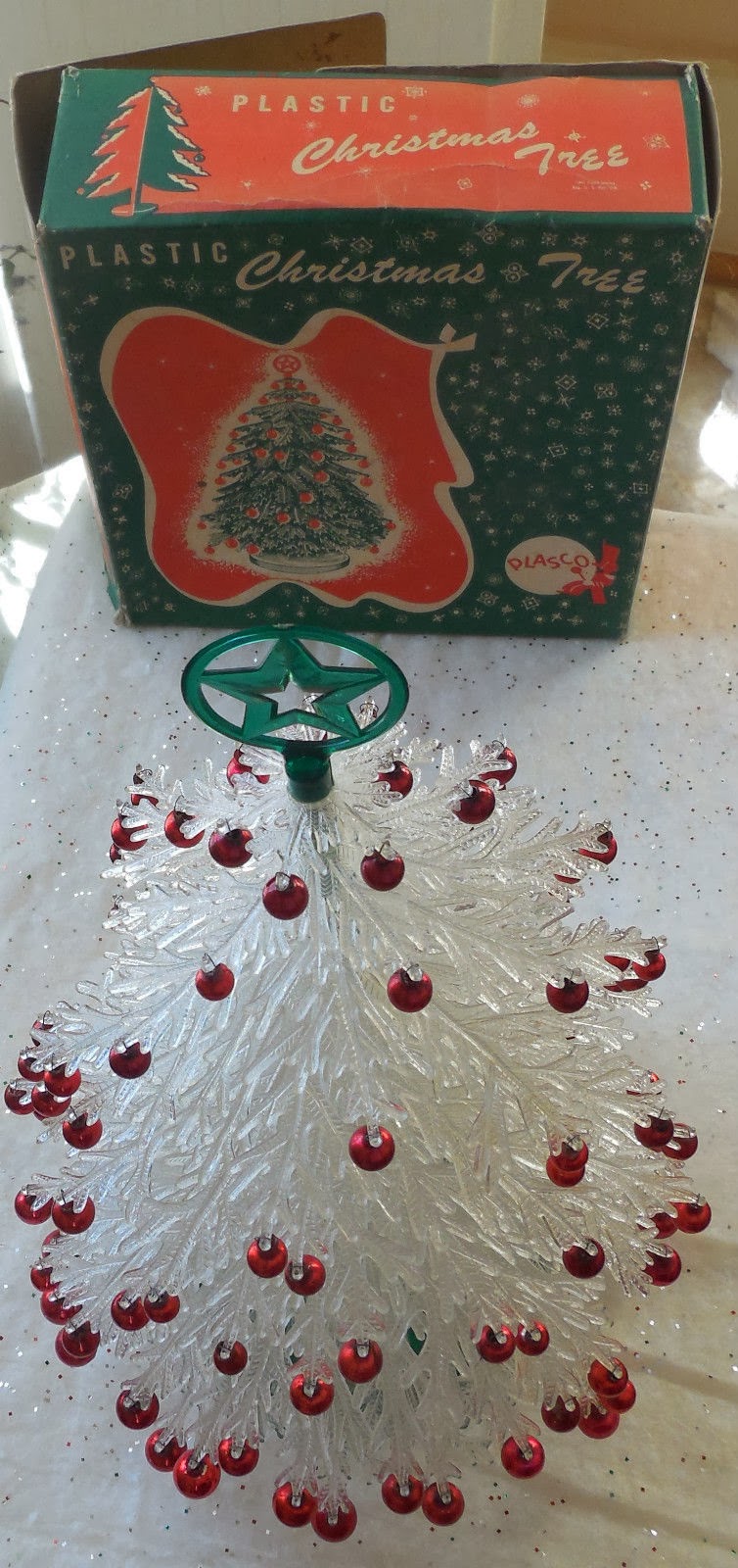 gold country girls Vintage Plastic Christmas Trees