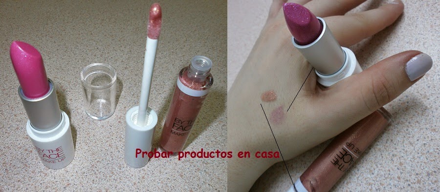 By the Face labios: Barra de labios y Lip Gloss