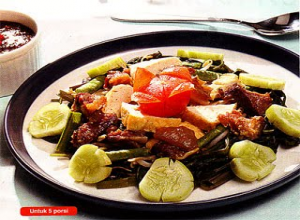 Real Indonesian Recipes Rujak Cingur Spicy Vegetables Salad
