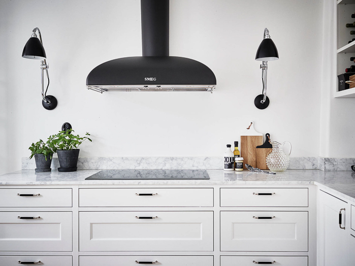 decoracion Apartamento de estilo Escandinavo en color Blanco negro y gris