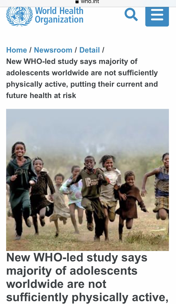 Majority of adolescents worldwide are not sufficiently physically active,