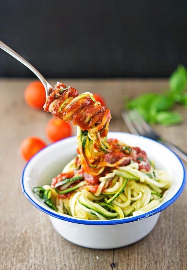 The Iron You Zucchini Spaghetti (Zoodles) with Marinara Sauce
