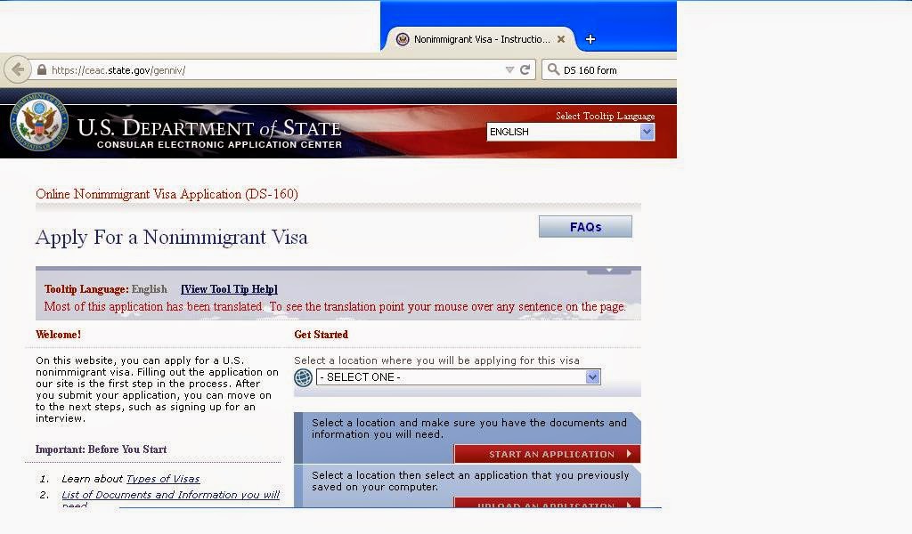Dreamland Traveller Tips Mengisi Formulir DS160