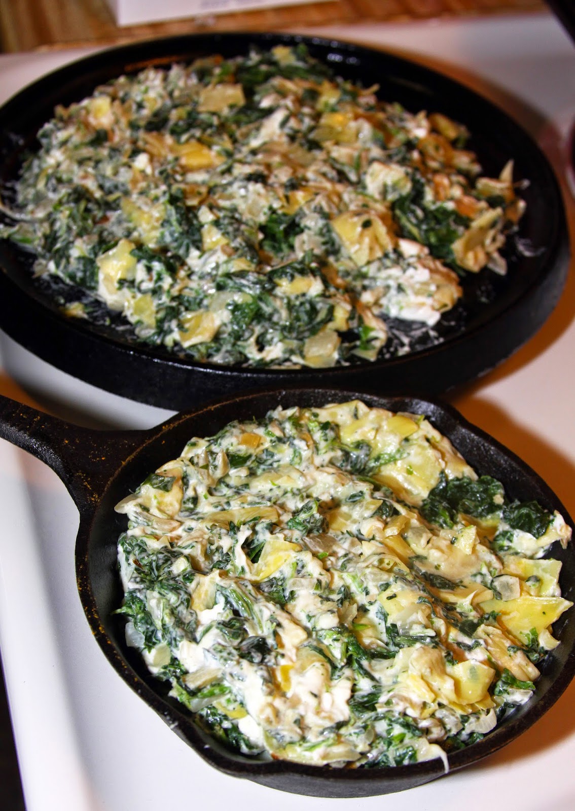 For the Love of Food Cheesy Spinach and Artichoke Dip with Fried Bow