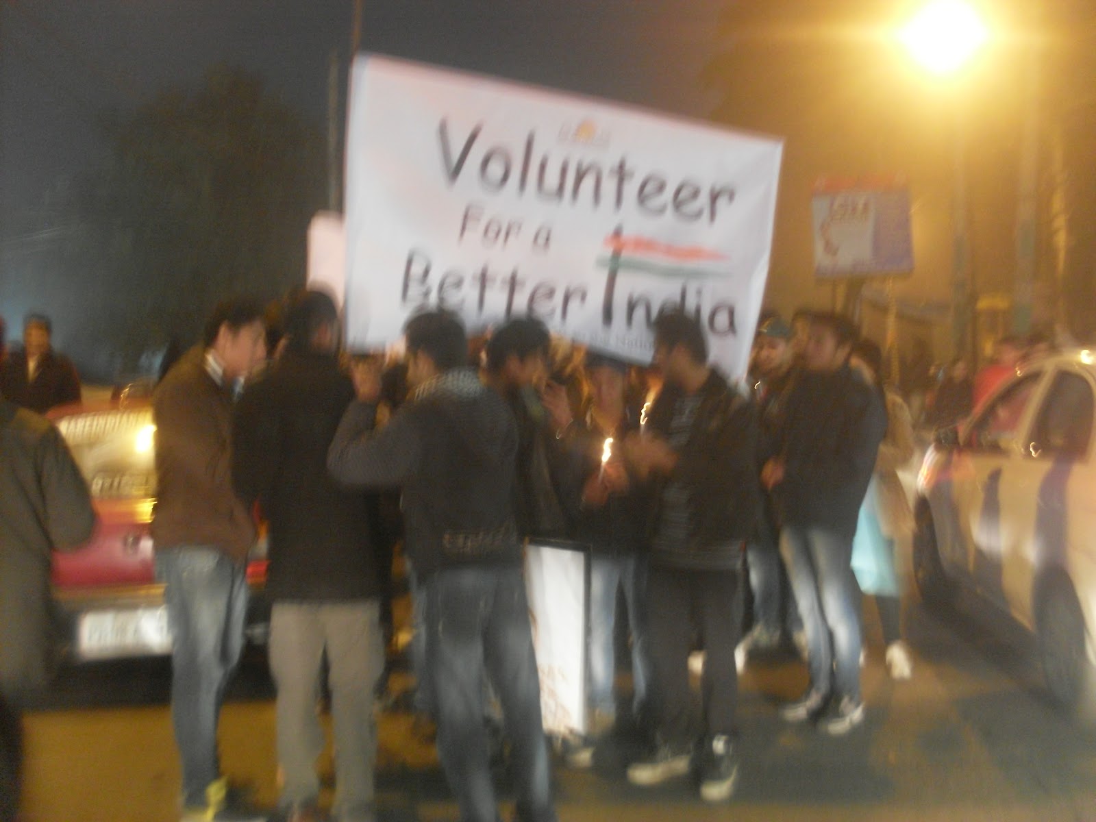 Jalandhar, Punjab, India Volunteer For A Better India Candle Light