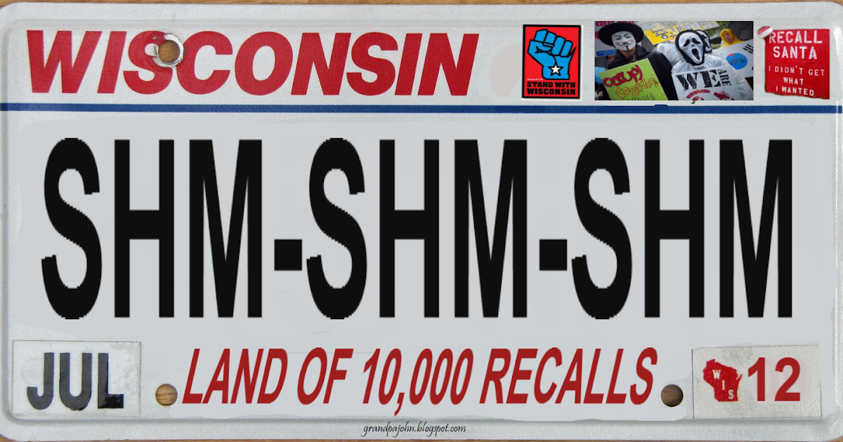 Grandpa John's Proposal for New Wisconsin License Plate