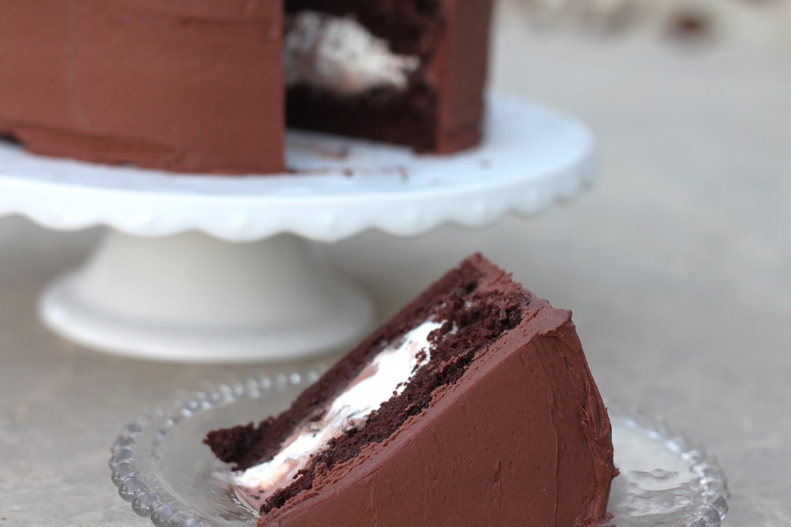 A Bountiful Kitchen Triple Chocolate Ice Cream Cake