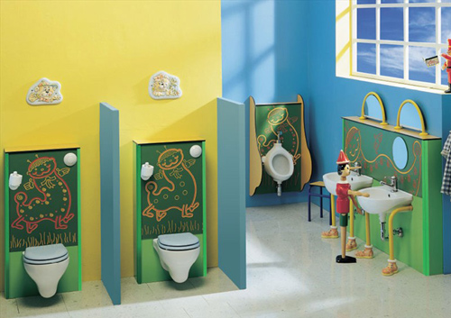 Bellos diseños de baños para niños - Ponte Giulio
