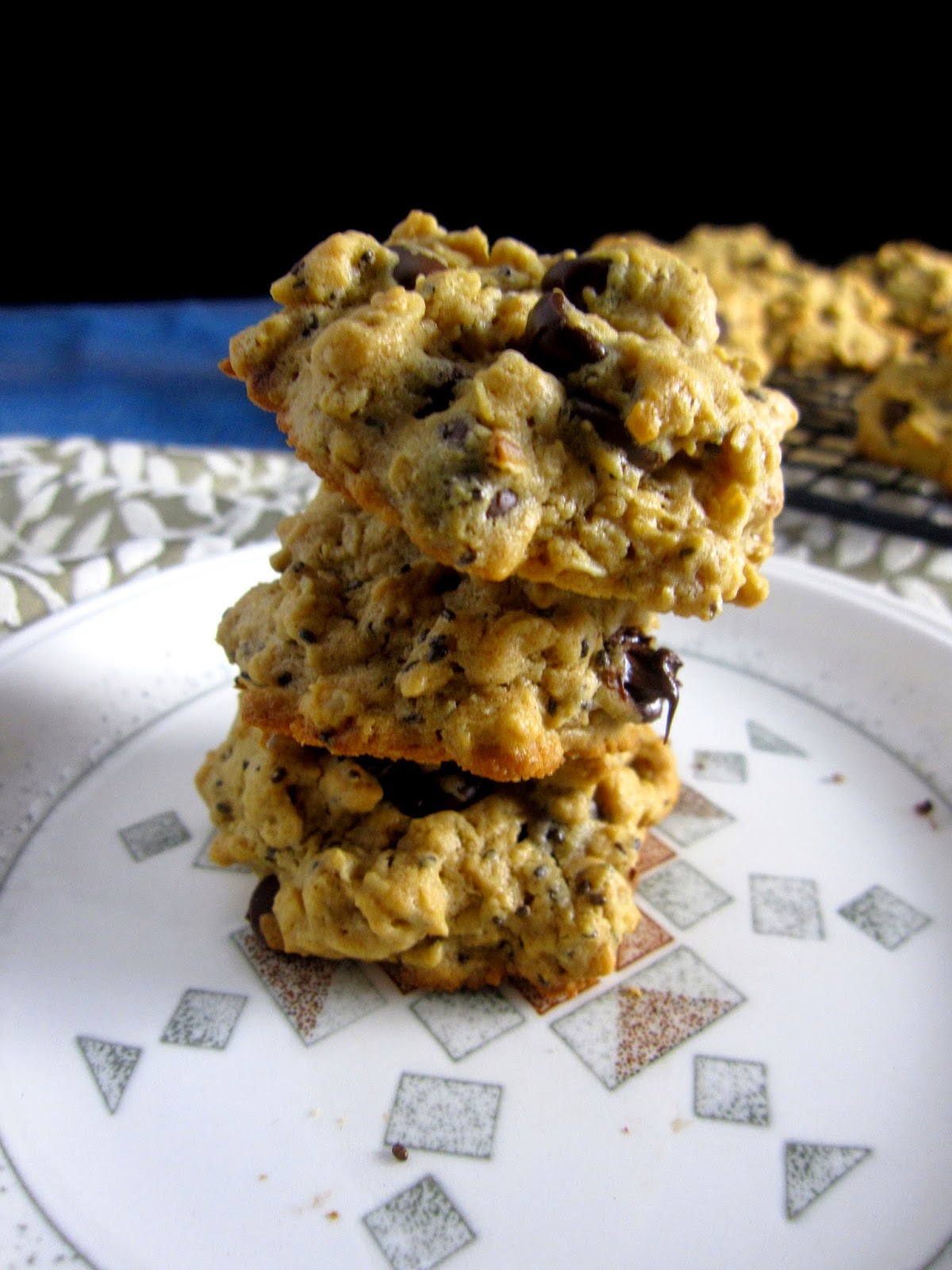 Chia Seed Peanut Butter Oatmeal Cookies