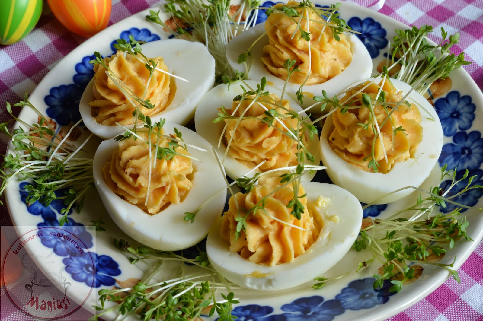 Jajka z pastą Kulinarna Maniusia blog kulinarny