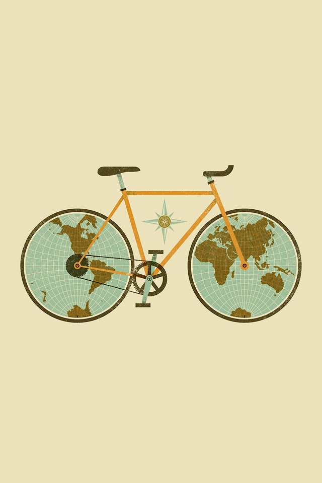 Retro Bicycle Illustration  Android Best Wallpaper