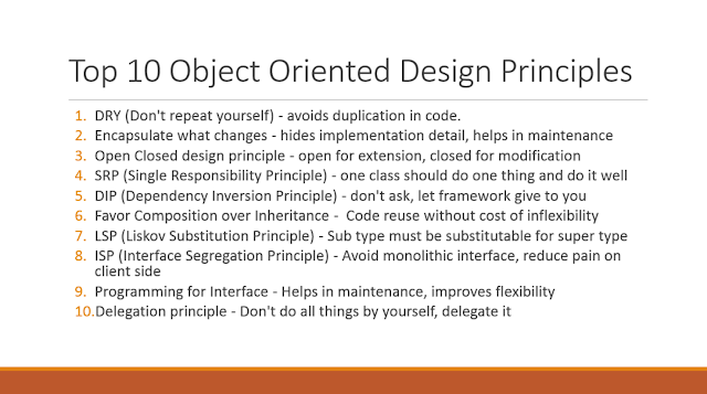 Object oriented and SOLID design principle in Java