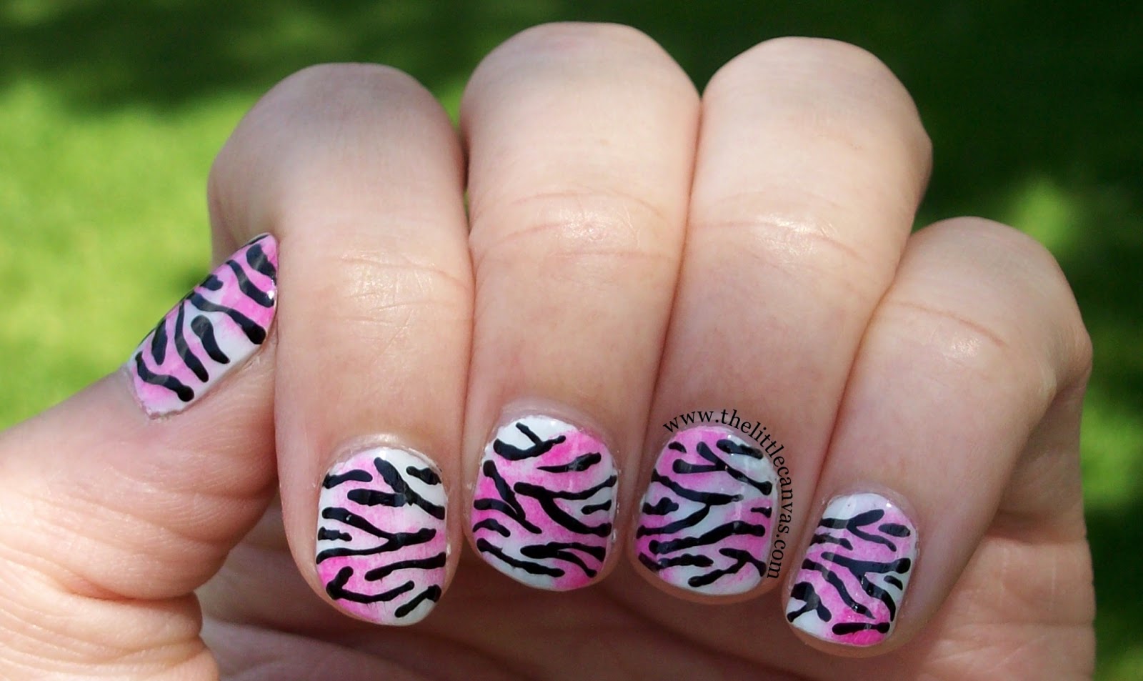 2. Purple and White Zebra Stripe Nail Art - wide 5