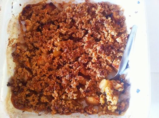 Lesgourmandisesdemimii Crumble Leger Et Dietetique Aux Pommes Et