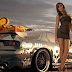 Carro Need For Speed y chica