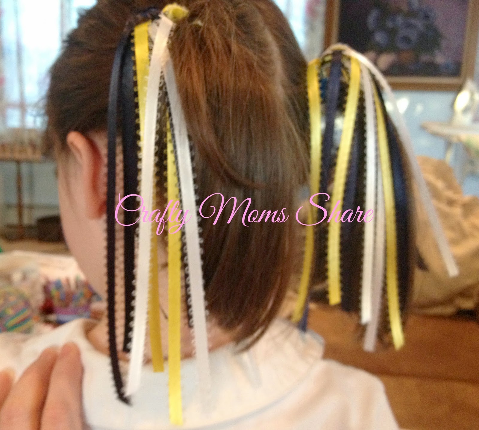 Crafty Moms Share DIY Hair Ribbons for Pony Tails and Pig Tails