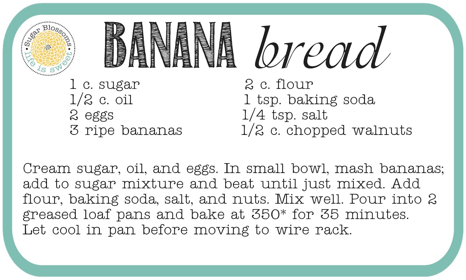 People! PEOPLE! CHANGE THE TOPIC HERE ! Banana+bread+Recipe+Card