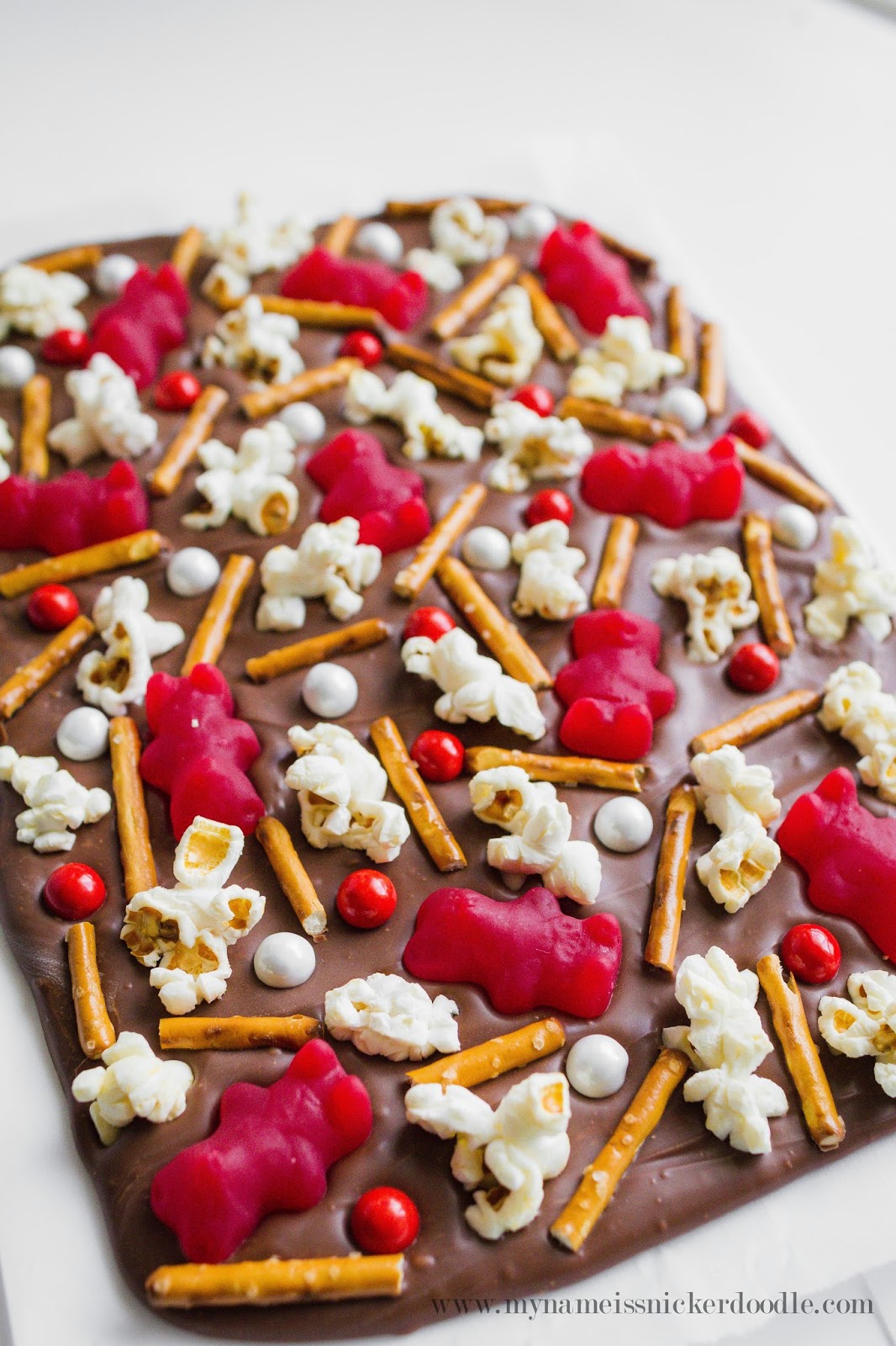 My Name Is Snickerdoodle Cinnamon Bear Chocolate Bark