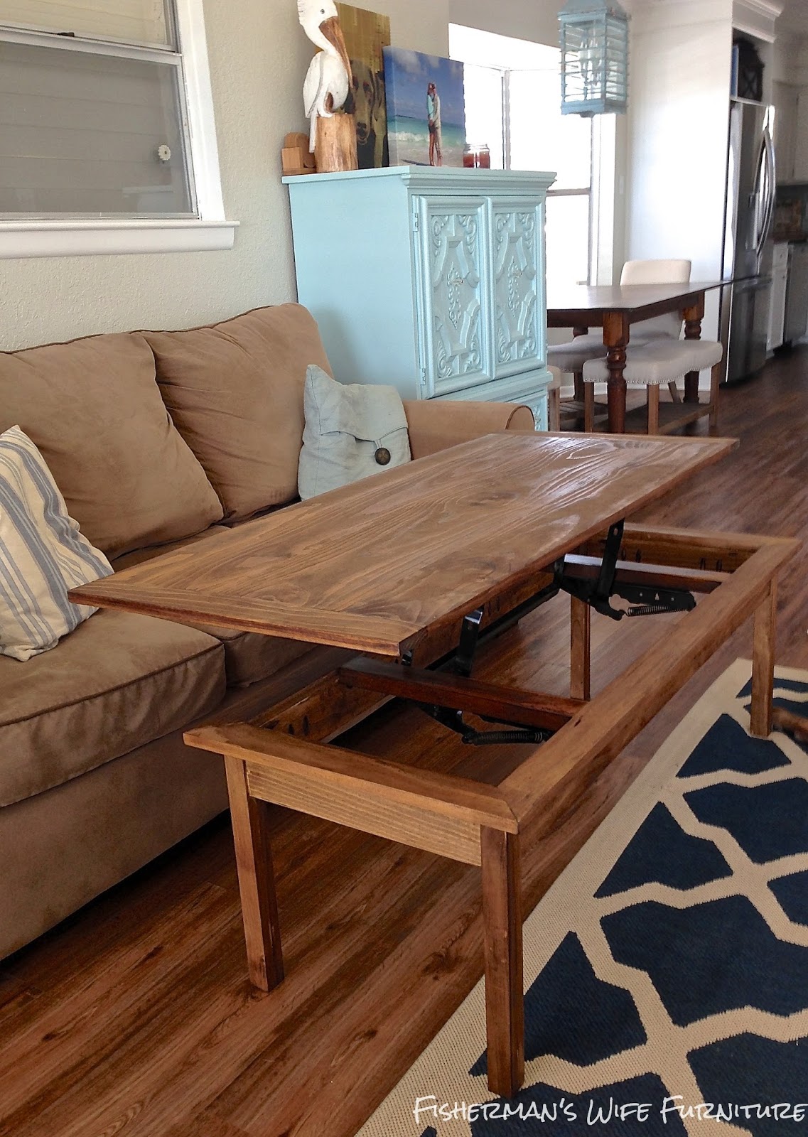Simple Homemade Wood Coffee Table for Living room