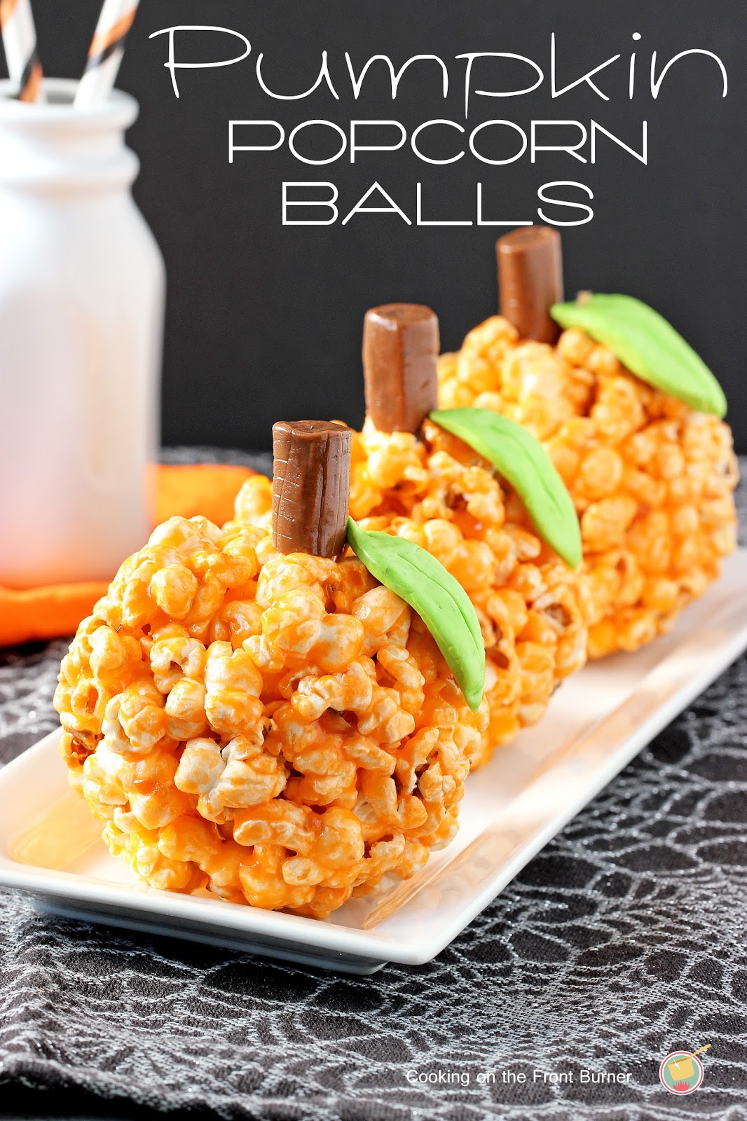 Pumpkin Popcorn Balls Cooking on the Front Burner