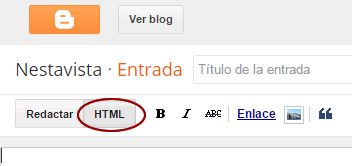 Pestaña HTML de blogger
