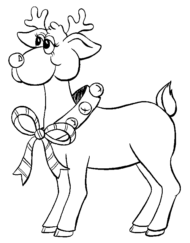 Santa's Reindeer Rudolf coloring.filminspector.com