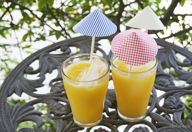 Please Note DIY Drink Umbrellas