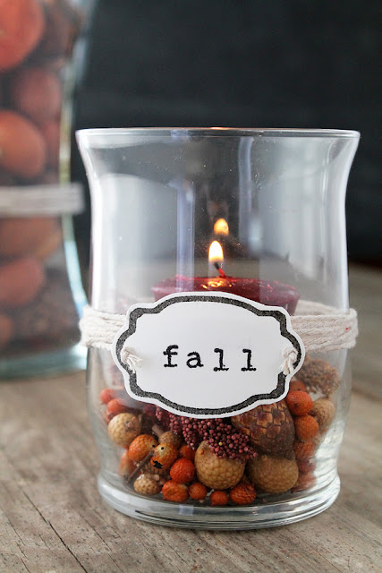 Decorated Vases for Fall with Custom Made Stamps! Learn how to make your own custom stamps at LoveGrowsWild.com