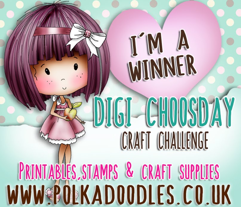 I'm a winner at Digi Choosday Polkadoodles Challenge