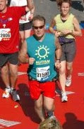 Pete running Chicago Marathon 2010
