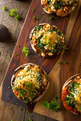 CrockPot Stuffed Portabella Mushrooms Recipe - A Year of Slow Cooking