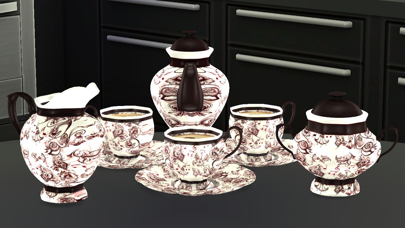 Sims 4 Custom Content Download Classic Themed Functional Tea Set