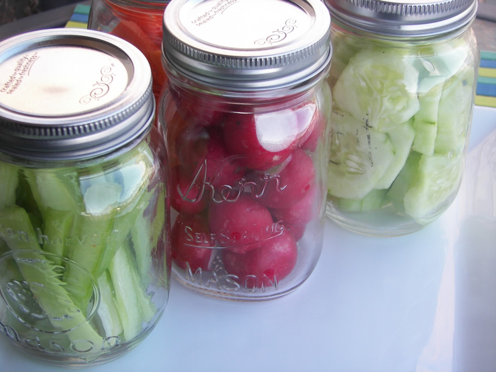 Red Couch Recipes Vegetable Jars
