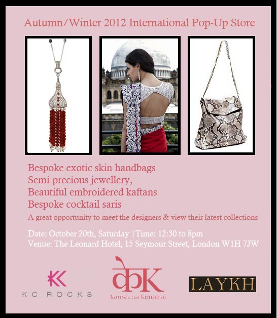 Karishma Kimatrai: Pop-Up Shop - London - October 20th