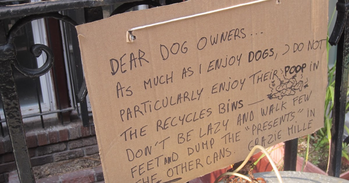 EV Grieve Today in dog poop etiquette signs