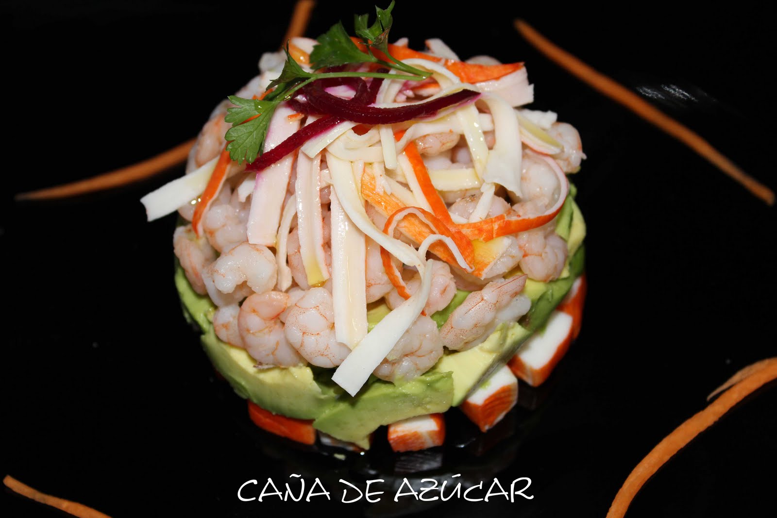 ..Caña de Azúcar Tu blog de cocina .. Timbal de aguacate, surimi y
