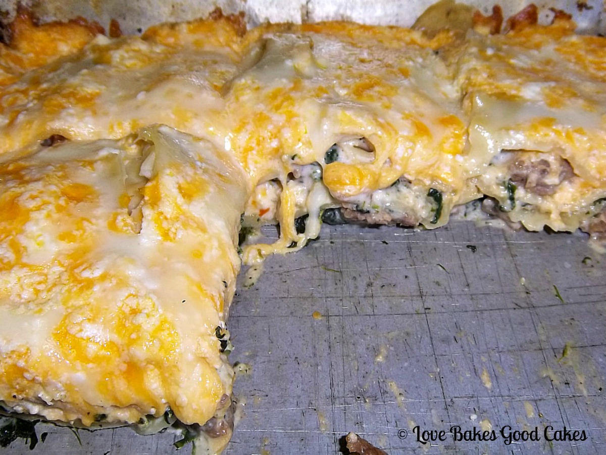 Italian Sausage Spinach Alfredo Lasagna Love Bakes Good Cakes