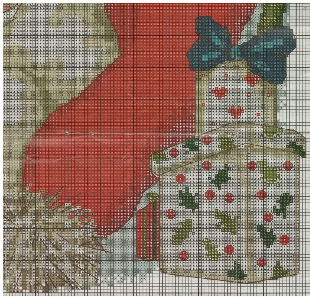 Kit Punto Croce Natale 40x40cm - Prestampato Con Ago E Filo | Per Cuscino Fai Da Te | Ideale Per Principianti - Foto 8