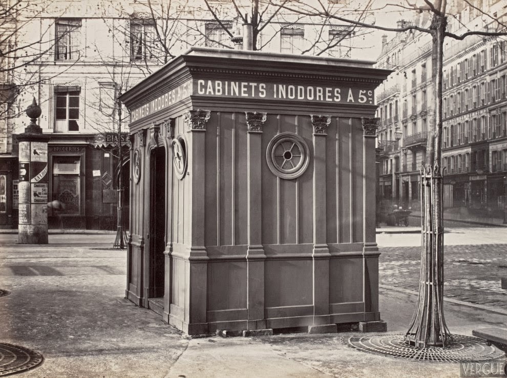 Old Photos of Public Urinals in Paris in the 19th Century vintage