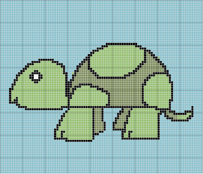 Kendra's Crocheted Creations Turtle afghan pattern graph