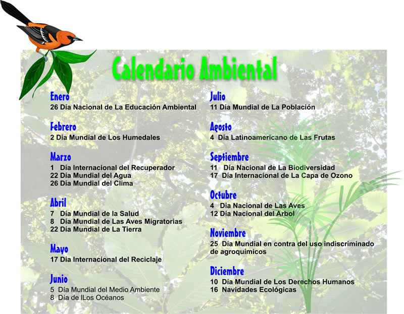 calendario ambiental