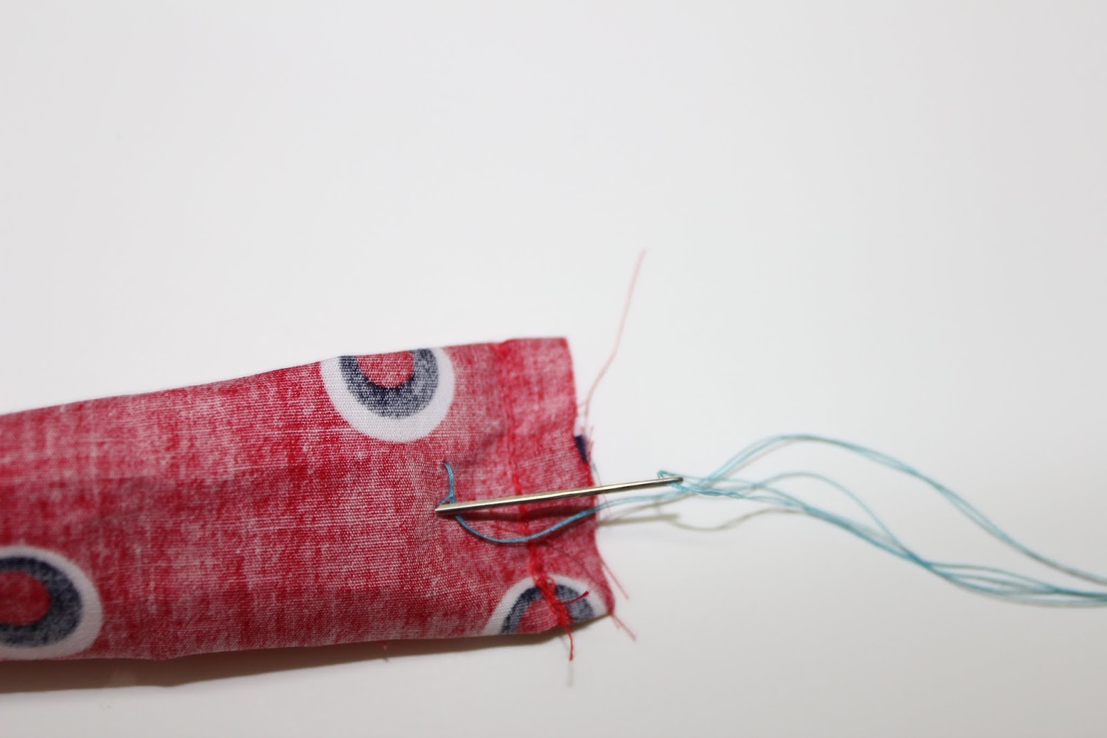 Now insert the needle in the tube. Once inside, try to bring the needle