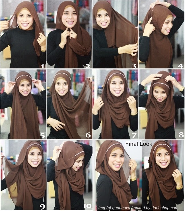 Tutorial Pashmina With Headband | cara memakai jilbab pashmina kreasi dengan headband Tutorial Pashmina With Headband | cara memakai jilbab pashmina kreasi dengan headband