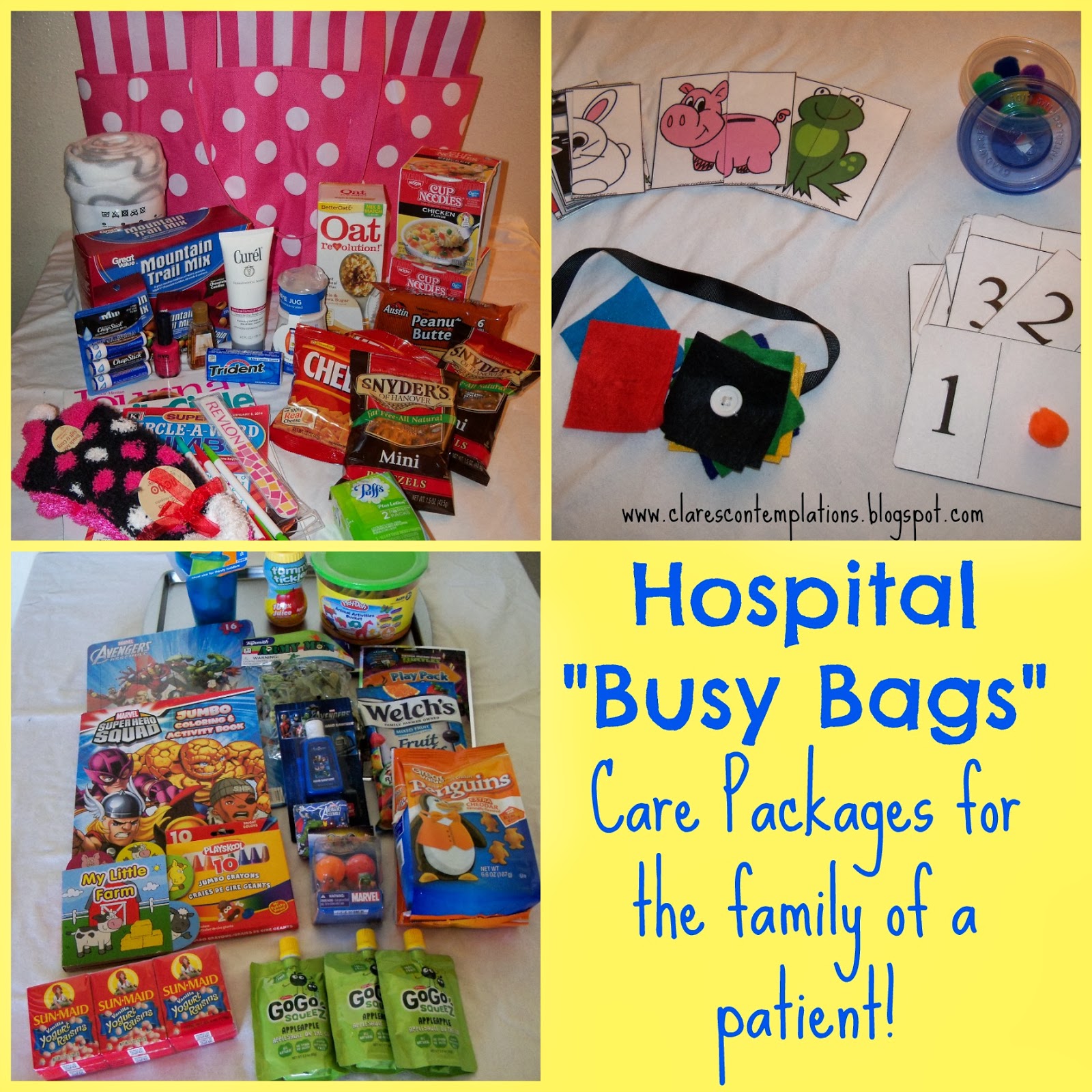 Clare's Contemplations Hospital "Busy Bags"