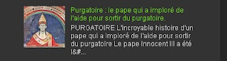 Purgatoire : le pape qui a imploré de l'aide pour sortir du purgatoire.