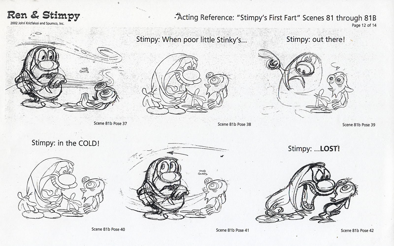 Flooby Nooby Ren & Stimpy Acting Reference Stimpy’s First Fart